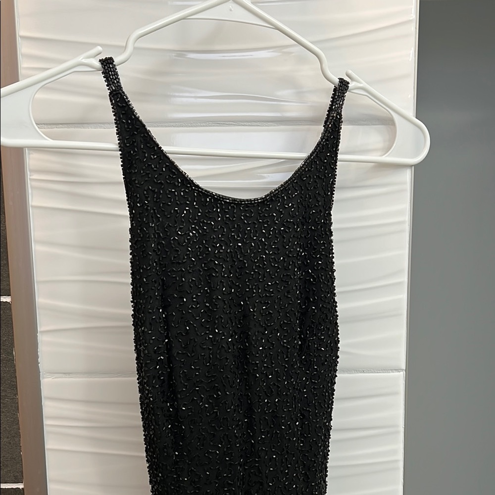 Elegant Black Beaded Dress